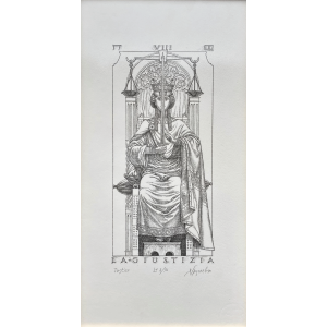 Iassen Ghiuselev Algraphy Tarot Cards III Millenium - Justice  - unframed